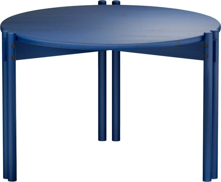 Modrý kulatý konferenční stolek z borovicového dřeva ø 60 cm Sticks – Karup Design Karup Design