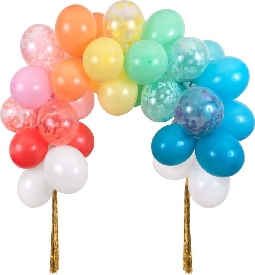 Párty doplňky v sadě 40 ks Rainbow Balloon Arch – Meri Meri Meri Meri