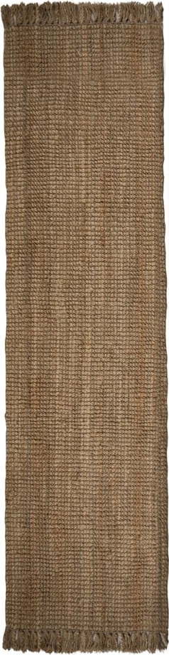 Ručně tkaný jutový běhoun v přírodní barvě 60x300 cm Jute Boucle – Flair Rugs Flair Rugs