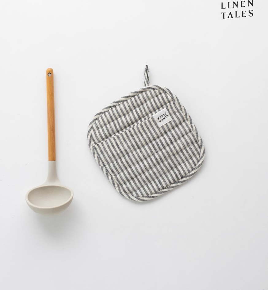 Lněná chňapka Thin Black Stripes – Linen Tales Linen Tales