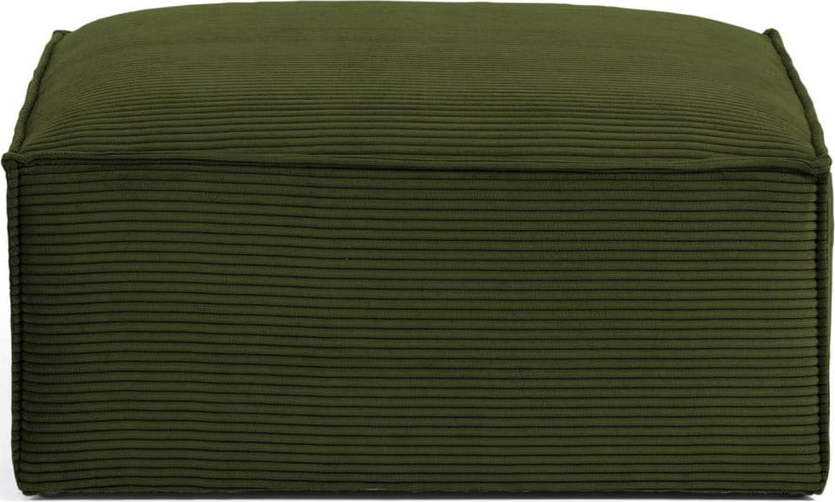 Zelená manšestrová podnožka Blok – Kave Home Kave Home