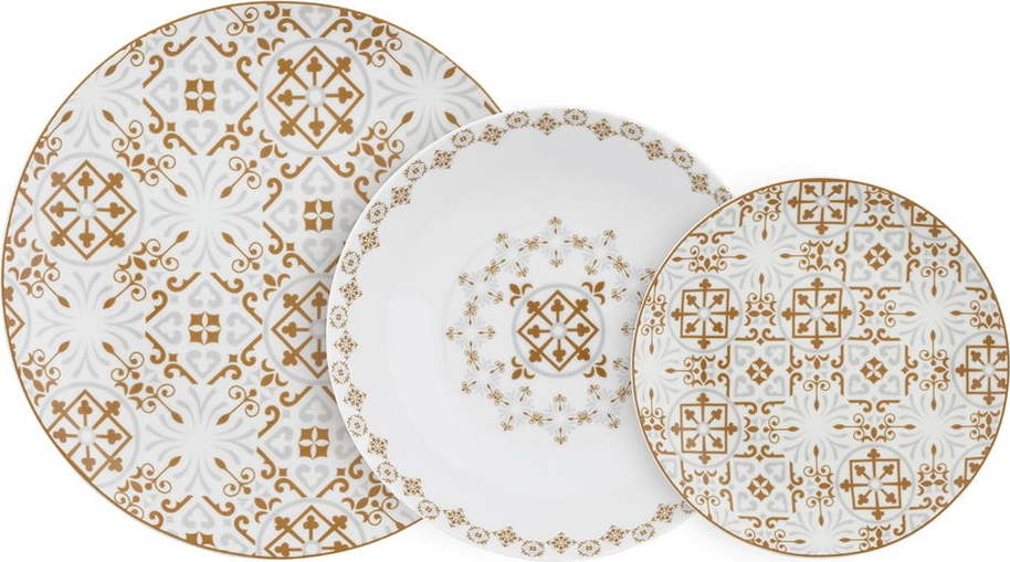 18dílná sada porcelánového nádobí Villa Altachiara Macadamia Villa Altachiara