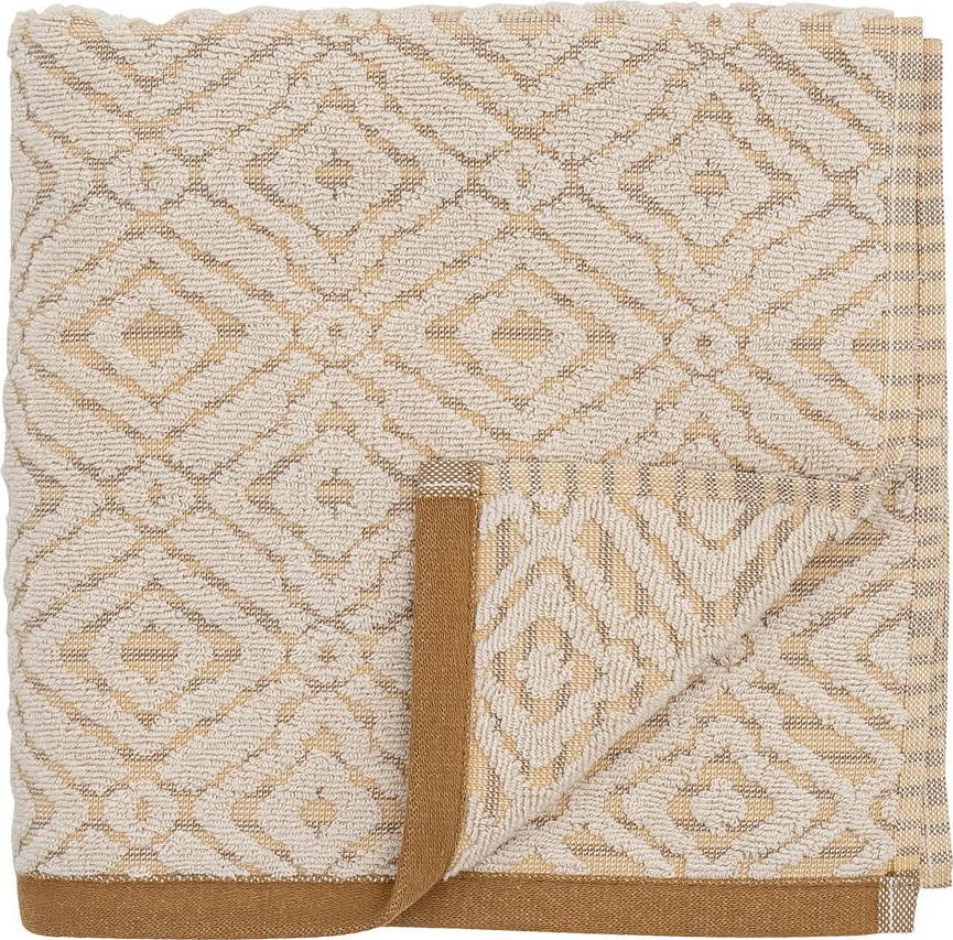 Bavlněný ručník v hořčicovo-krémové barvě 100x50 cm Malou – Bloomingville Bloomingville