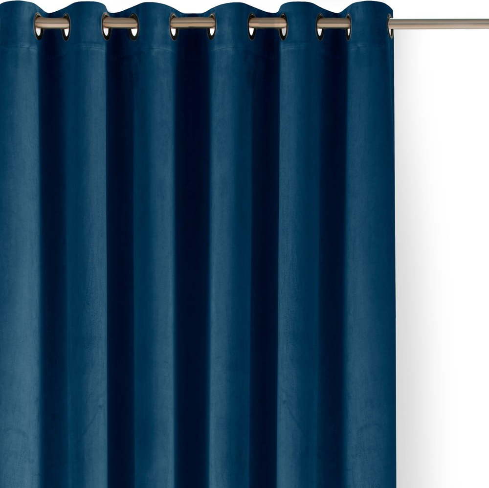 Modrý sametový dimout závěs 530x175 cm Velto – Filumi Filumi