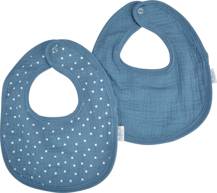 Modré mušelínové bryndáky v sadě 2 ks – Bébé Douceur Bébé Douceur