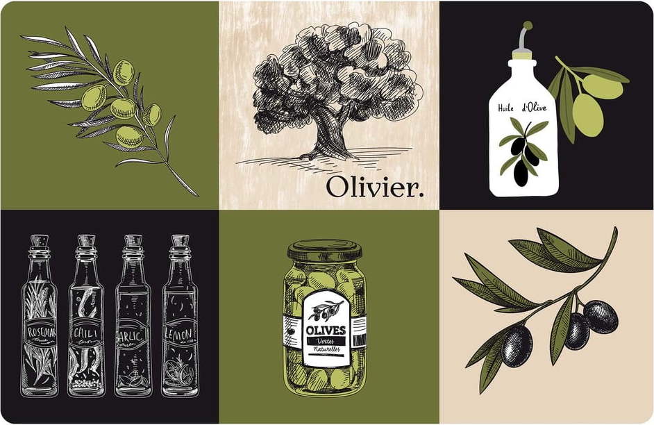 Prostírání 28.5x44 cm Olive – douceur d'intérieur Douceur d intérieur