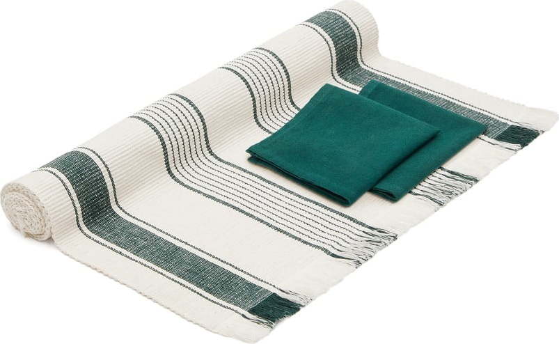 Bavlněný běhoun a ubrousky v sadě 3 ks 50x150 cm Sonima – Kave Home Kave Home