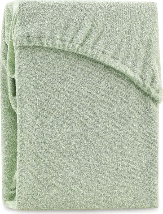 Zelené napínací froté prostěradlo 240x220 cm Ruby – AmeliaHome AmeliaHome