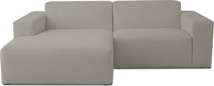 Světle hnědá rohová pohovka z textilie bouclé (levý roh) Roxy – Scandic Scandic