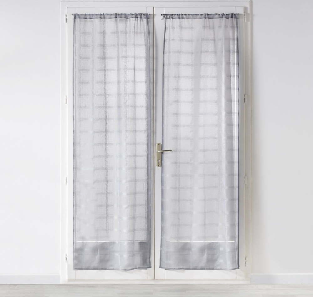 Šedé voálové záclony v sadě 2 ks 70x200 cm Candide – douceur d'intérieur Douceur d intérieur