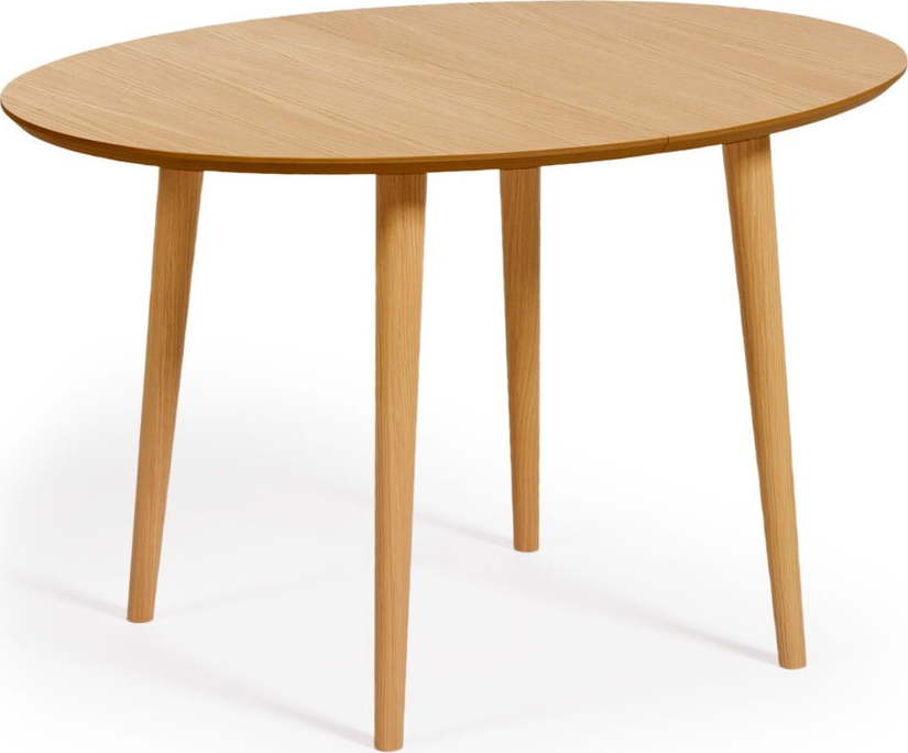 Rozkládací jídelní stůl v dekoru dubu v přírodní barvě 90x120 cm Oqui – Kave Home Kave Home