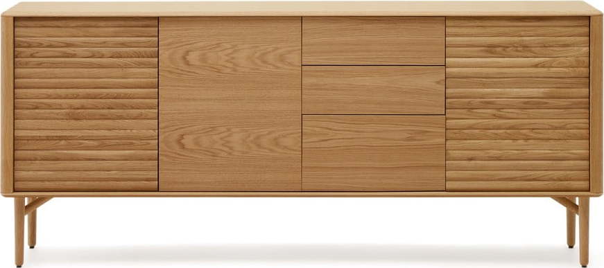 Nízká komoda v dekoru dubu v přírodní barvě 200x86 cm Lenon – Kave Home Kave Home