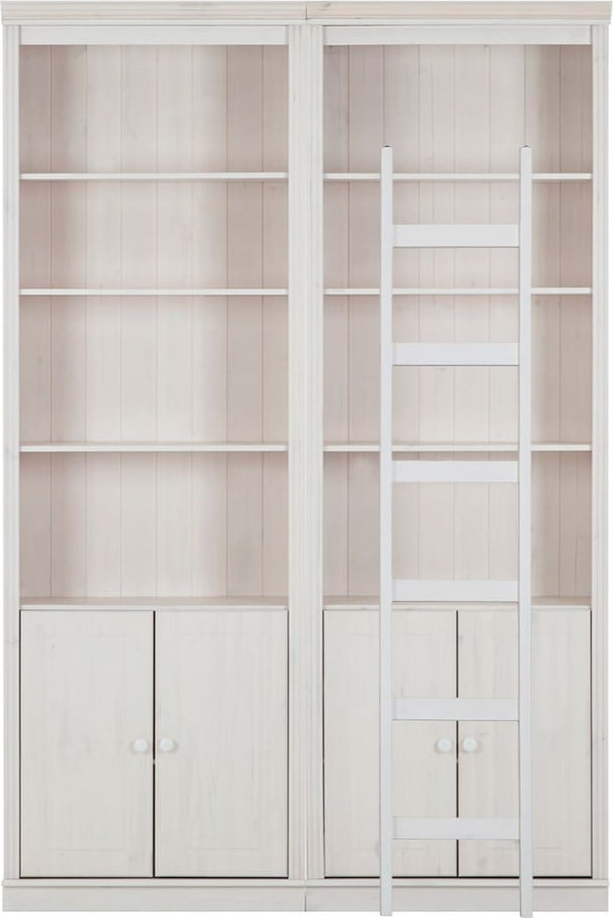 Bílá knihovna z borovicového dřeva 148x223 cm Anita – Støraa Støraa