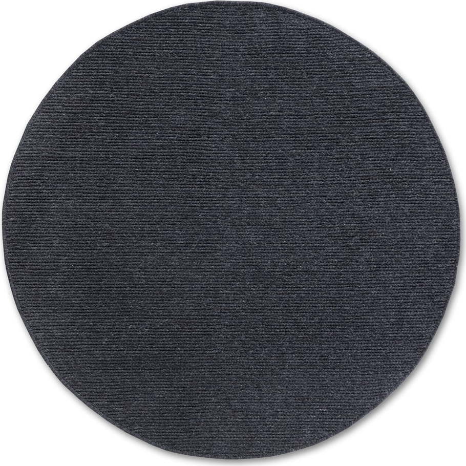 Tmavě šedý ručně tkaný vlněný kulatý koberec ø 200 cm Francois – Villeroy&Boch Villeroy & boch