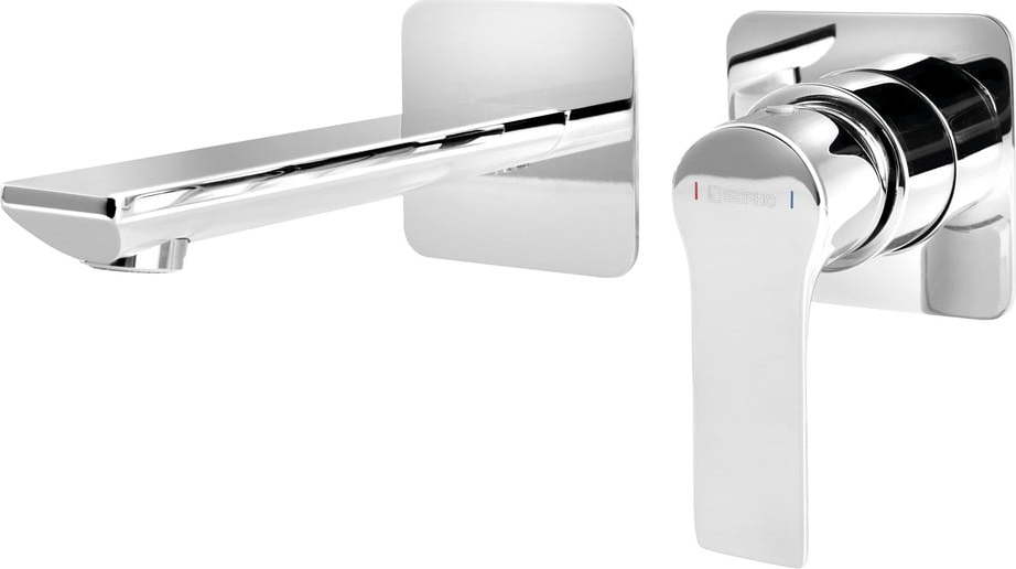 Podomítková umyvadlová baterie v leskle stříbrné barvě (1 výstup) Pax – Sapho Sapho