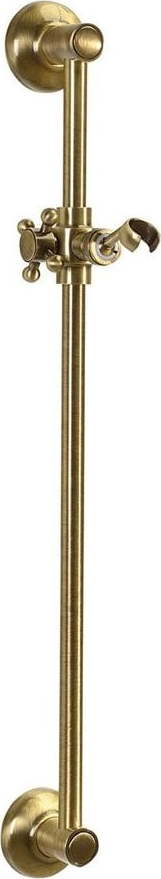 Nástěnná mosazná sprchová tyč v bronzové barvě s posuvným držákem 67 cm Antea – Sapho Sapho