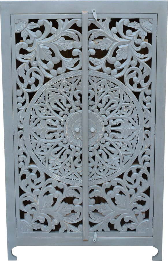 Světle šedá skříňka z mangového dřeva 165x40 cm Kalita – Støraa Støraa