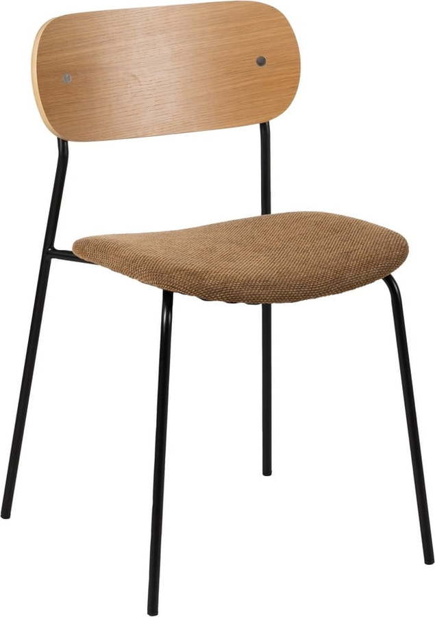 Jídelní židle v hnědé a přírodní barvě v sadě 4 ks Moe – Ixia Ixia