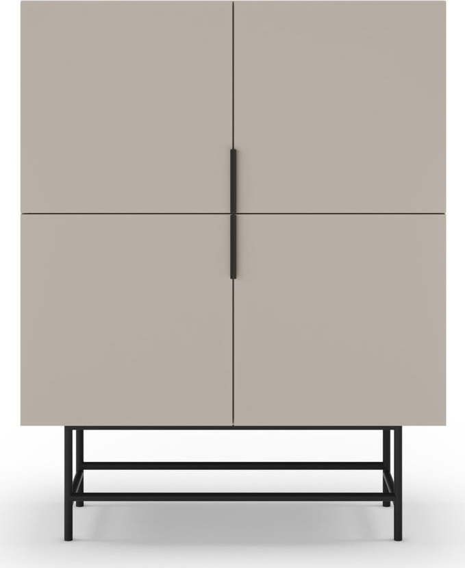 Krémová skříňka 100x128 cm Eldia – Marckeric Marckeric