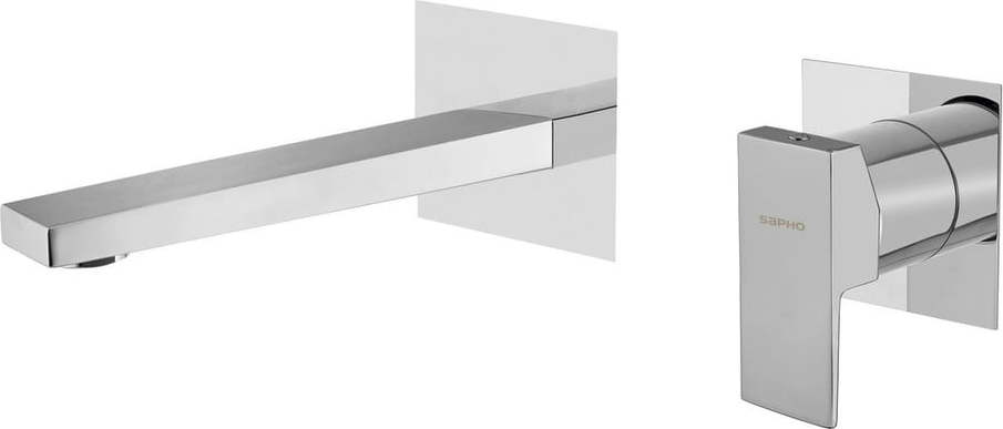 Podomítková umyvadlová baterie v leskle stříbrné barvě (1 výstup) Latus – Sapho Sapho