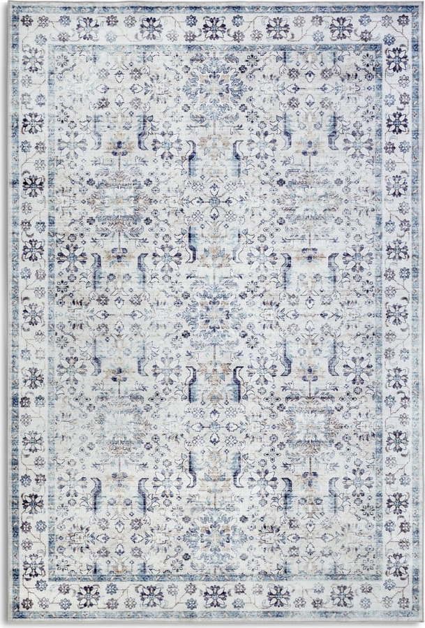 Světle modrý koberec 80x150 cm Saveh Cream Blue – Elle Decoration Elle Decoration
