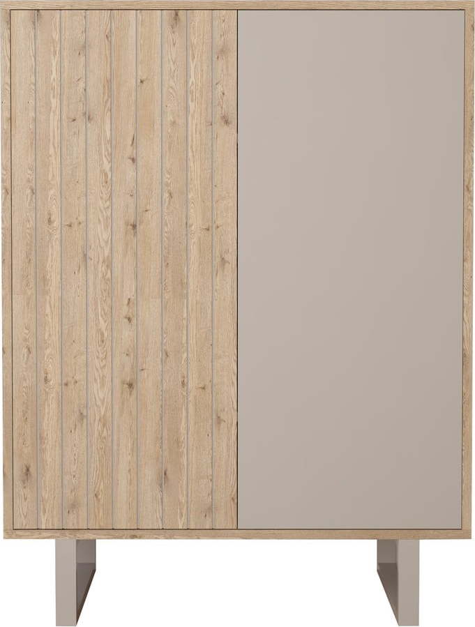Skříňka v dekoru dubu v šedo-přírodní barvě 90x120 cm Millay – Marckeric Marckeric