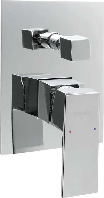 Podomítková sprchová baterie v leskle stříbrné barvě (2 výstupy) Latus – Sapho Sapho