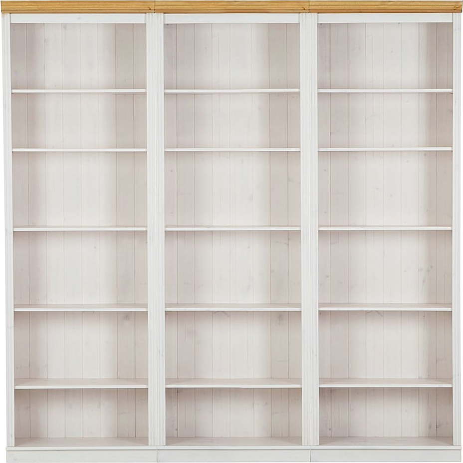 Bílá knihovna z borovicového dřeva 222x223 cm Anita – Støraa Støraa