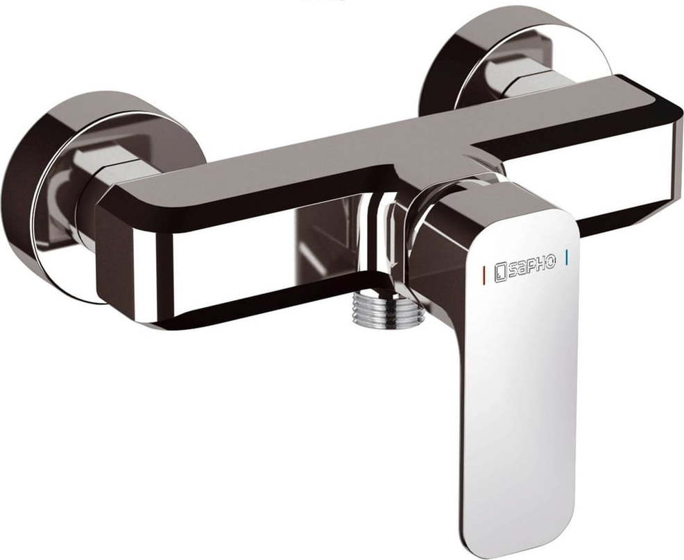Nástěnná sprchová baterie v leskle stříbrné barvě (1 výstup) Spy – Sapho Sapho