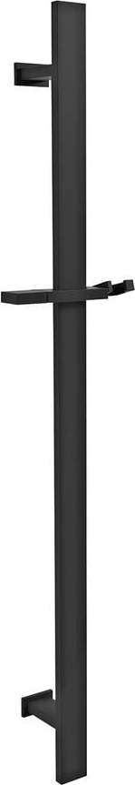 Matně černá nástěnná mosazná sprchová tyč s posuvným držákem 70 cm – Sapho Sapho