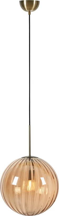 Závěsné svítidlo se skleněným stínidlem v oranžovo-bronzové barvě ø 35 cm Fengari – Markslöjd Markslöjd