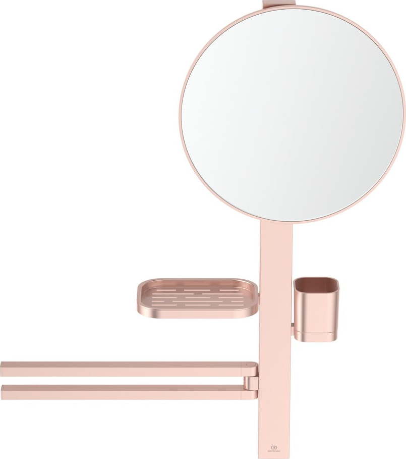 Světle růžová nástěnná kovová koupelnová polička ALU+ – Ideal Standard Ideal standard