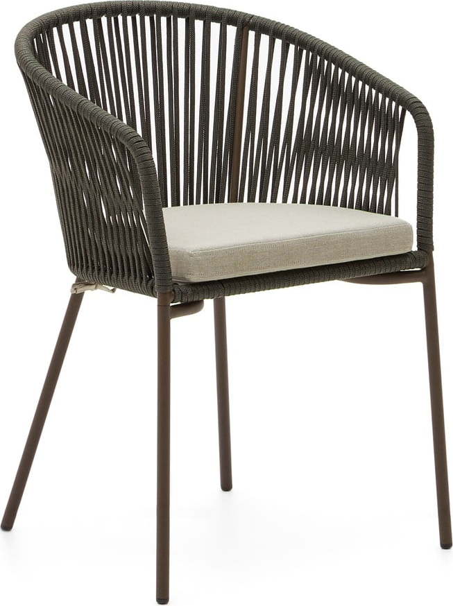 Zahradní židle se zeleným výpletem Kave Home Yanet Kave Home