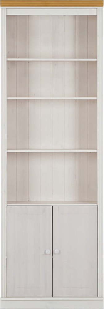 Bílá knihovna z borovicového dřeva 74x223 cm Anita – Støraa Støraa