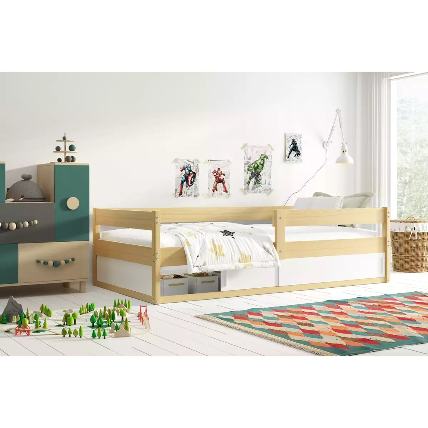 Dětská postel HUGO 80x160 cm - borovice BMS