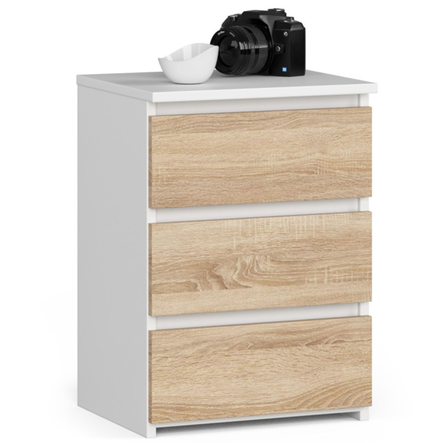 Komoda CL3/40 - bílá/dub sonoma Akord