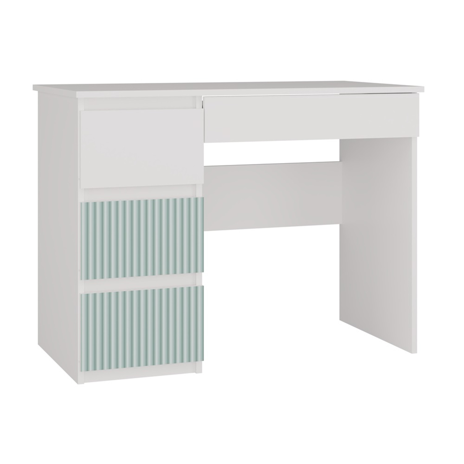 Psací stůl Mijas levá strana Arteso - bílá/zelená TOP Nábytek