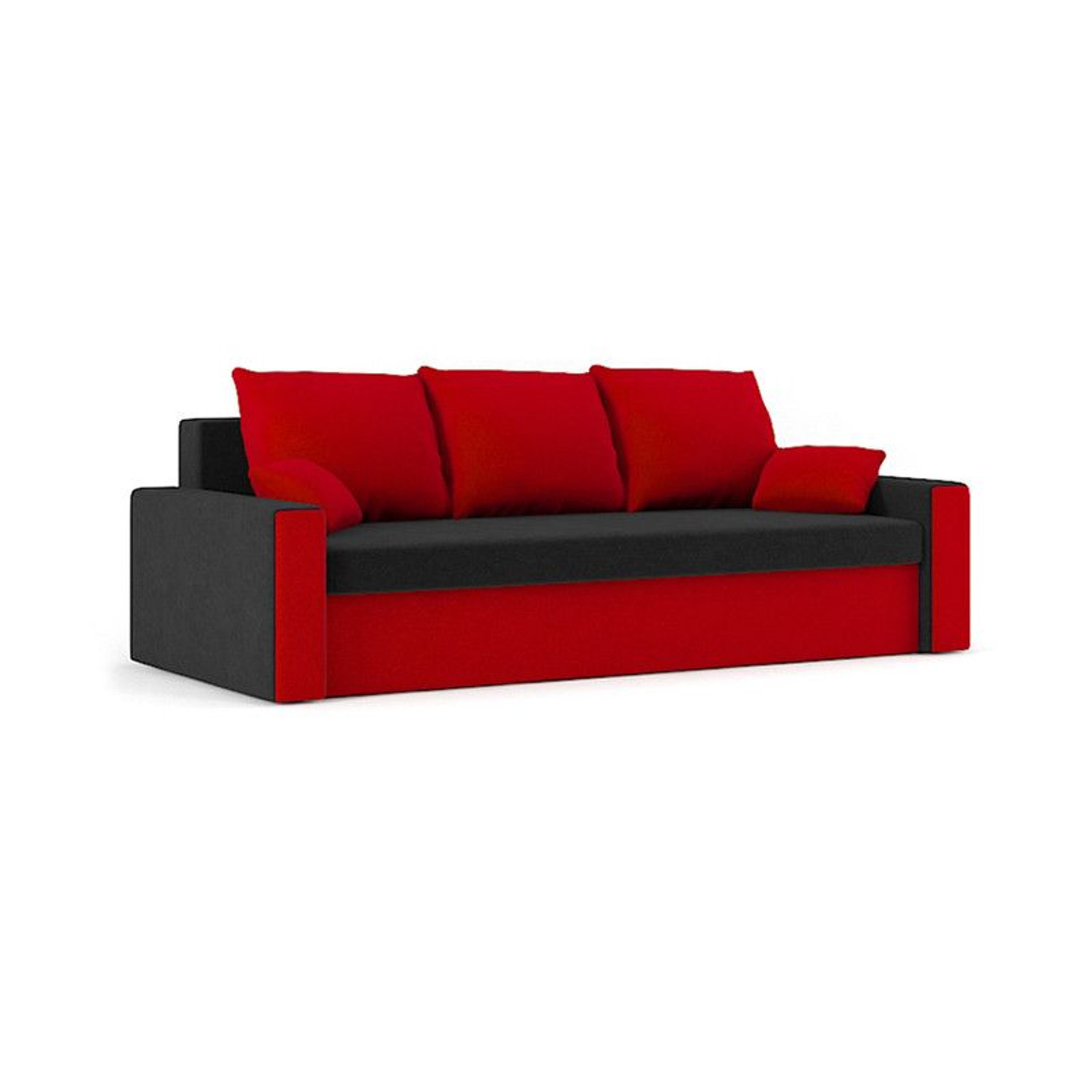 Velká rozkládací pohovka PANAMA model 2 Černá/červená SG-nábytek