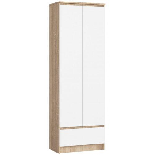 Regál R60 2D 1SZ- dub sonoma/bílá Akord