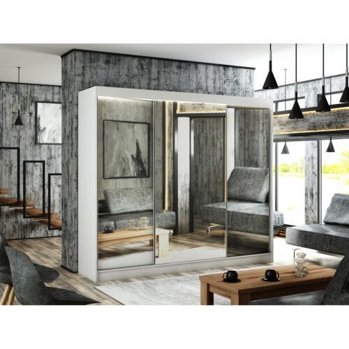 Šatní skříň Homa 250 cm. Bílý mat Furniture