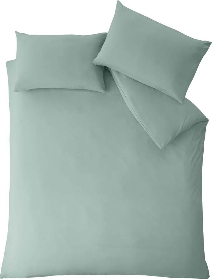 Zelené povlečení na dvoulůžko z mikrovlákna 200x200 cm So Soft Easy Iron – Catherine Lansfield Catherine Lansfield