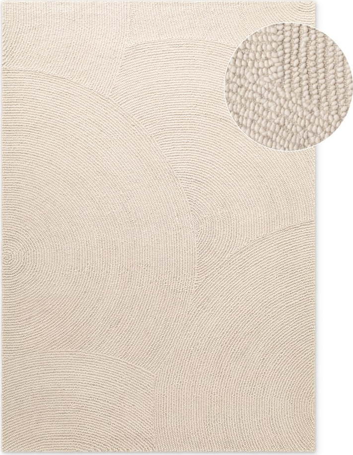 Ručně tkaný vlněný koberec ve světle přírodní barvě 160x230 cm Eleni Natural White – Hanse Home Hanse Home