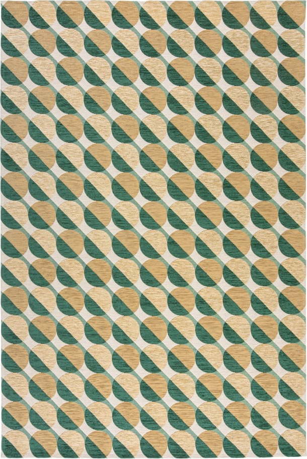 Žluto-zelený koberec 155x230 cm Carlos Circle Geo – Flair Rugs Flair Rugs