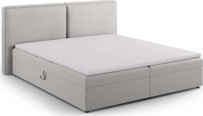 Světle šedá boxspring postel s úložným prostorem 160x200 cm Arendal – Cosmopolitan Design Cosmopolitan design