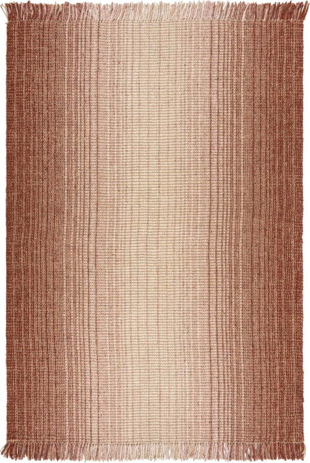 Červený oboustranný ručně tkaný koberec s příměsí juty 120x170 cm Jute Ombre Red – Flair Rugs Flair Rugs