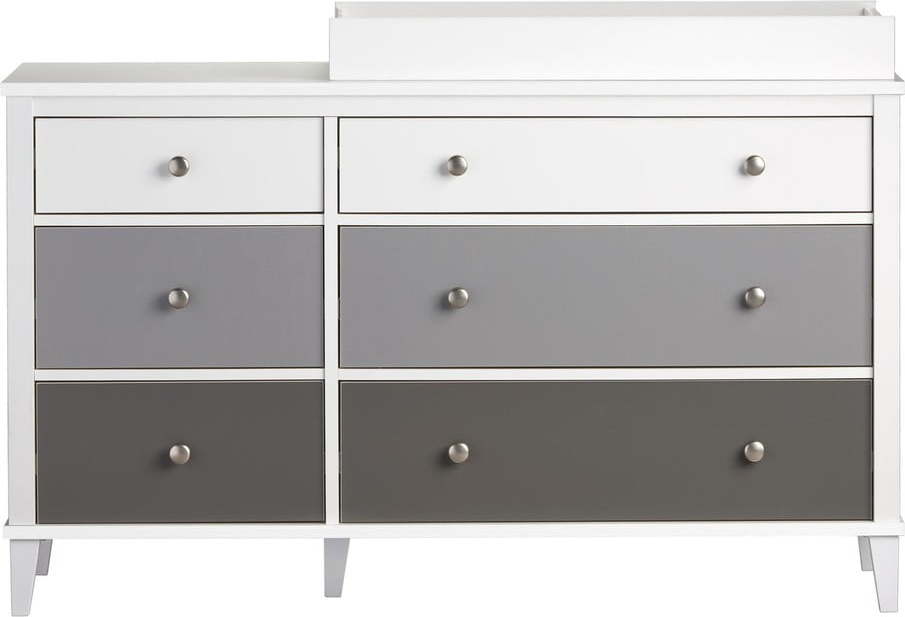 Šedá dětská komoda s přebalovacím pultem 136x90x49 cm Poppy – Støraa Støraa