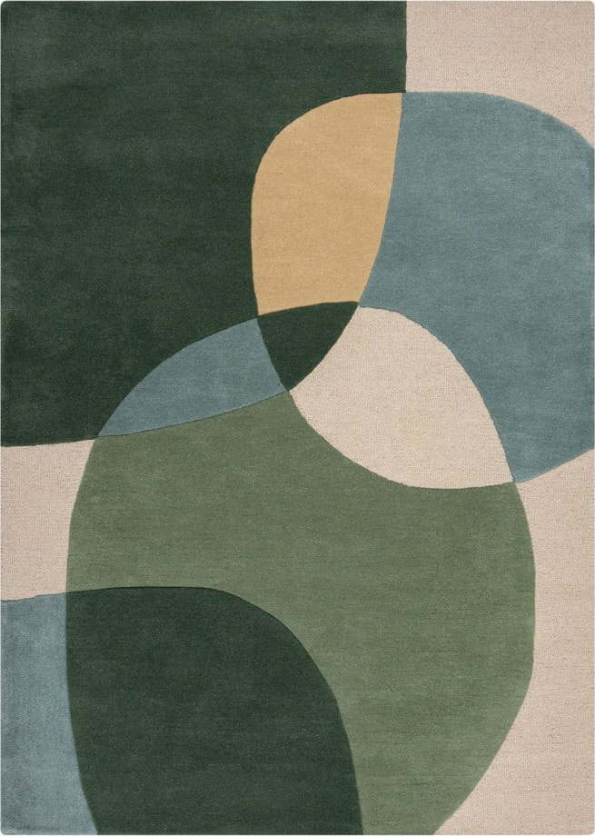 Zelený ručně tkaný vlněný koberec 200x290 cm Glow Green & Blue – Flair Rugs Flair Rugs