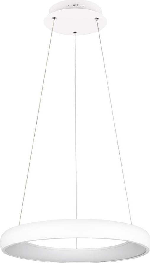 Bílé LED stmívatelné závěsné svítidlo s kovovým stínidlem ø 62 cm Cardona – Trio TRIO