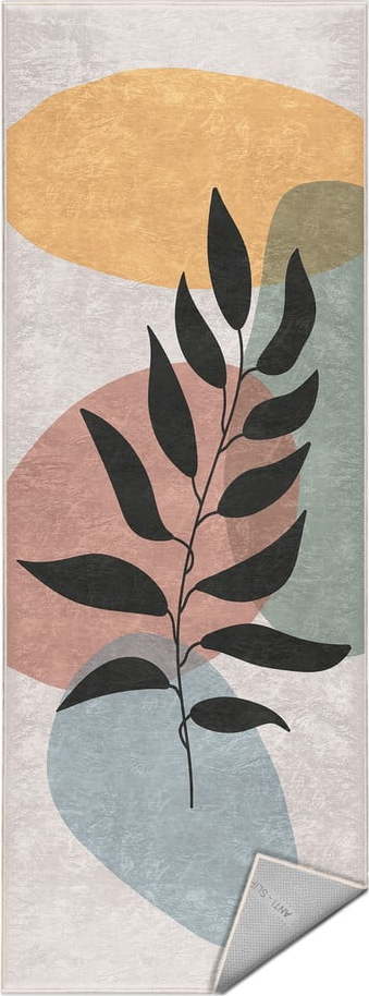 Krémový pratelný běhoun 80x200 cm Illustrated Autumn – Mila Home Mila Home