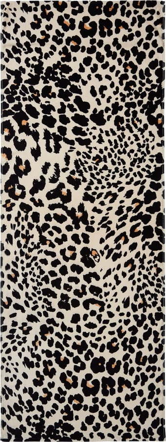 Černo-béžová bavlněná plážová osuška 78x200 cm Leopard – Catherine Lansfield Catherine Lansfield